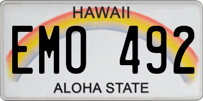 HI license plate EMO492
