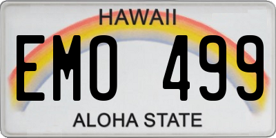HI license plate EMO499