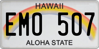 HI license plate EMO507