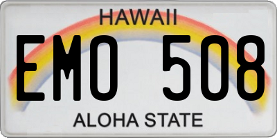 HI license plate EMO508