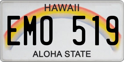 HI license plate EMO519