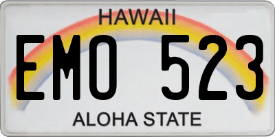 HI license plate EMO523