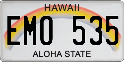 HI license plate EMO535