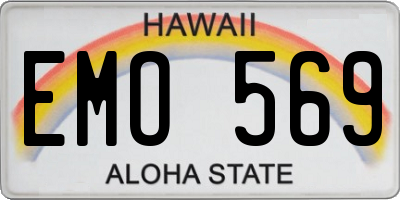 HI license plate EMO569