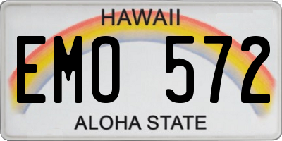 HI license plate EMO572