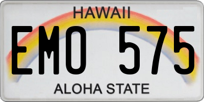 HI license plate EMO575