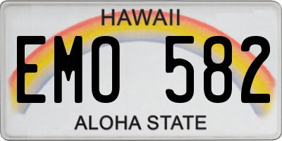HI license plate EMO582