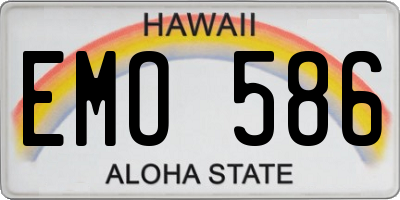 HI license plate EMO586