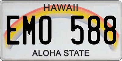 HI license plate EMO588
