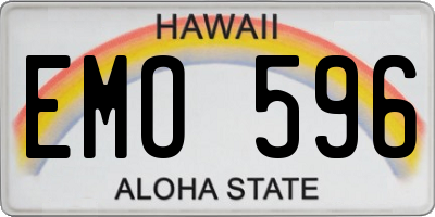 HI license plate EMO596