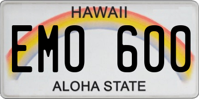 HI license plate EMO600