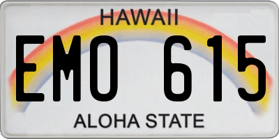 HI license plate EMO615