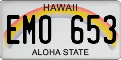 HI license plate EMO653
