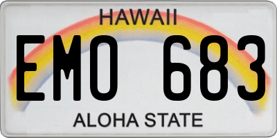 HI license plate EMO683