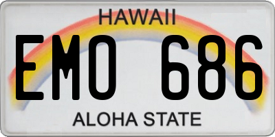 HI license plate EMO686