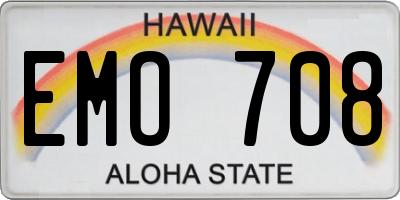 HI license plate EMO708