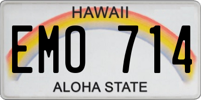 HI license plate EMO714