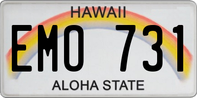 HI license plate EMO731