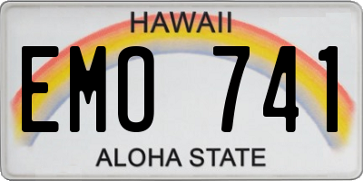 HI license plate EMO741