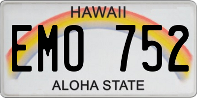 HI license plate EMO752