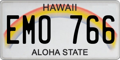 HI license plate EMO766