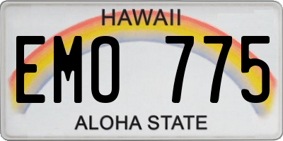HI license plate EMO775