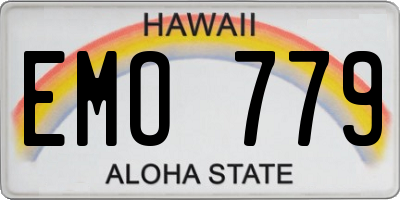 HI license plate EMO779
