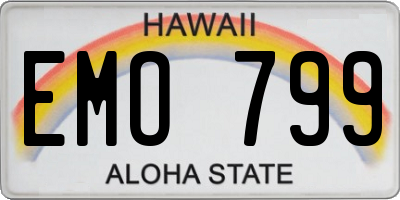 HI license plate EMO799