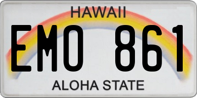 HI license plate EMO861