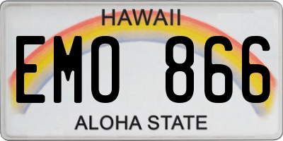 HI license plate EMO866
