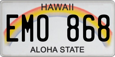 HI license plate EMO868