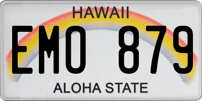 HI license plate EMO879