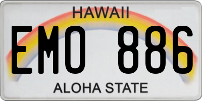HI license plate EMO886