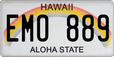 HI license plate EMO889
