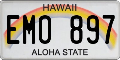 HI license plate EMO897