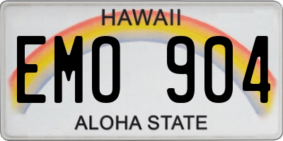 HI license plate EMO904