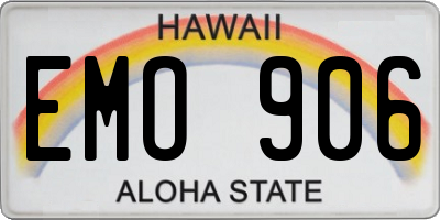 HI license plate EMO906