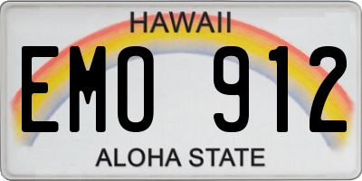 HI license plate EMO912