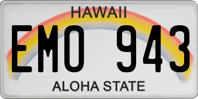 HI license plate EMO943