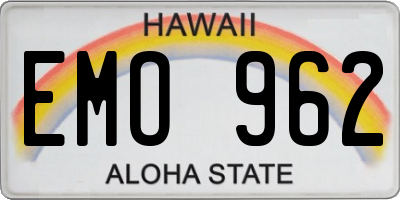 HI license plate EMO962