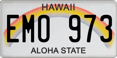 HI license plate EMO973