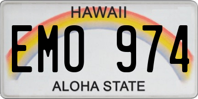 HI license plate EMO974