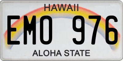 HI license plate EMO976