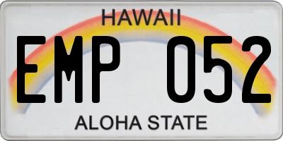 HI license plate EMP052