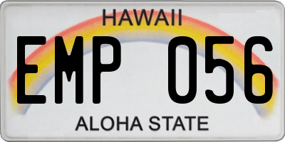 HI license plate EMP056