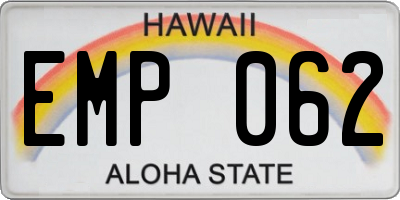 HI license plate EMP062