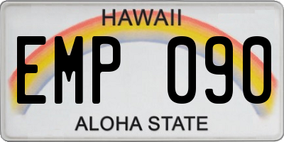 HI license plate EMP090