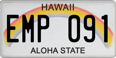 HI license plate EMP091