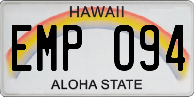 HI license plate EMP094
