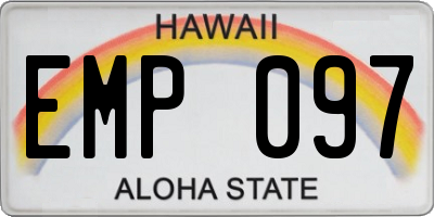 HI license plate EMP097
